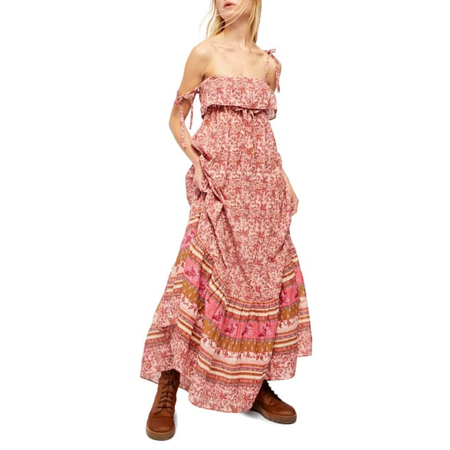 Free People Pink Tangier Babydoll Cotton Dress