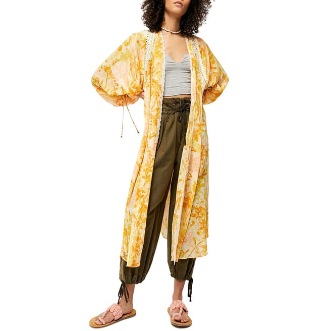 Free People Yellow Lost In Love Kimono