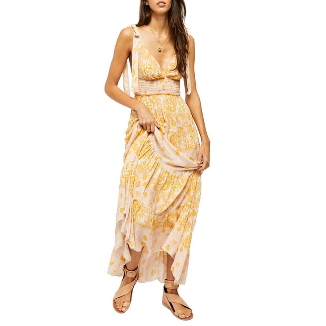 Free People Multi Let's Smock About It Maxi Dress