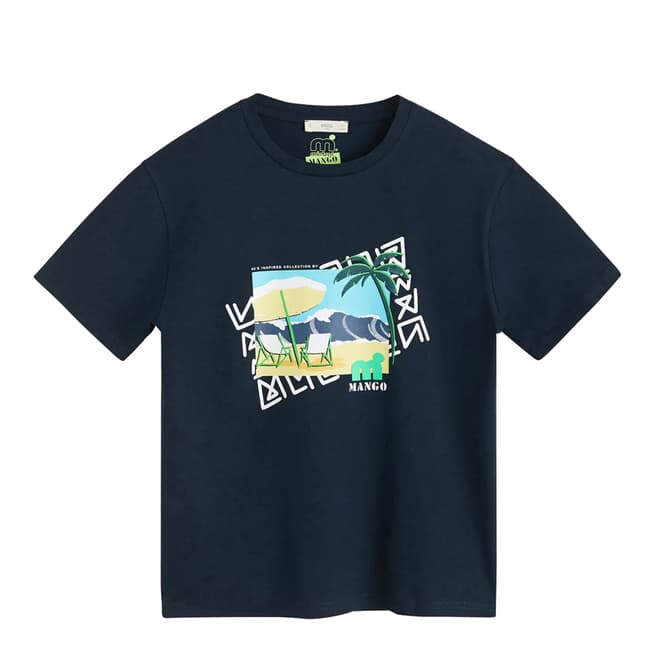 Mango Boy's Dark Navy Mistral Printed T-Shirt