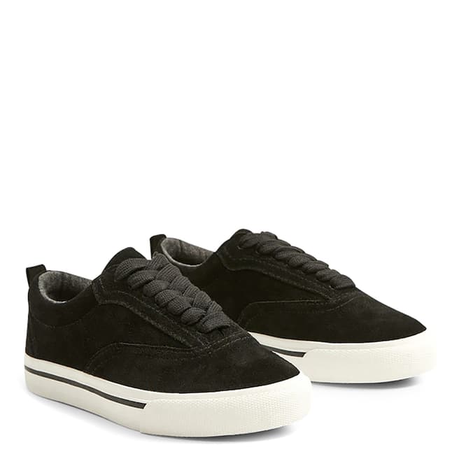 Mango Boy's Black Lace-Up Leather Sneakers