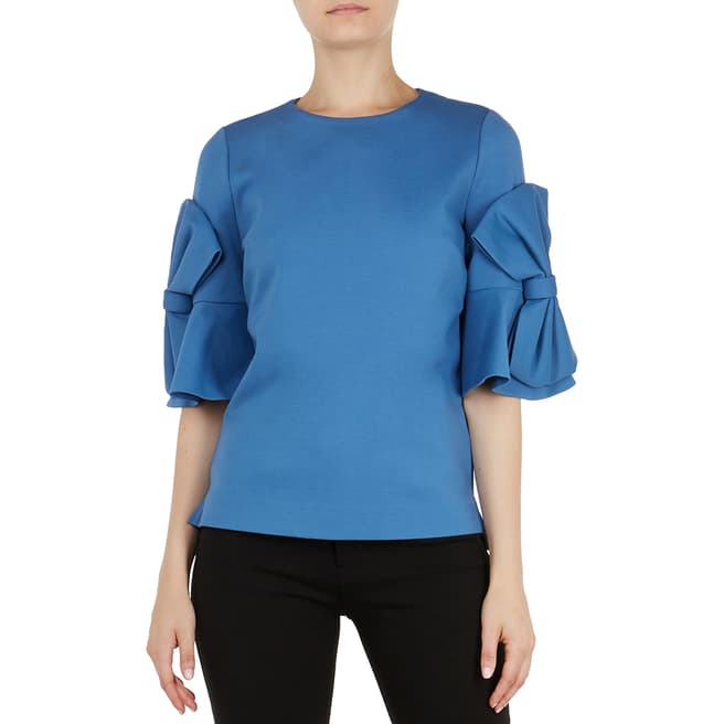 Ted Baker Mid Blue Soaf Bow Top