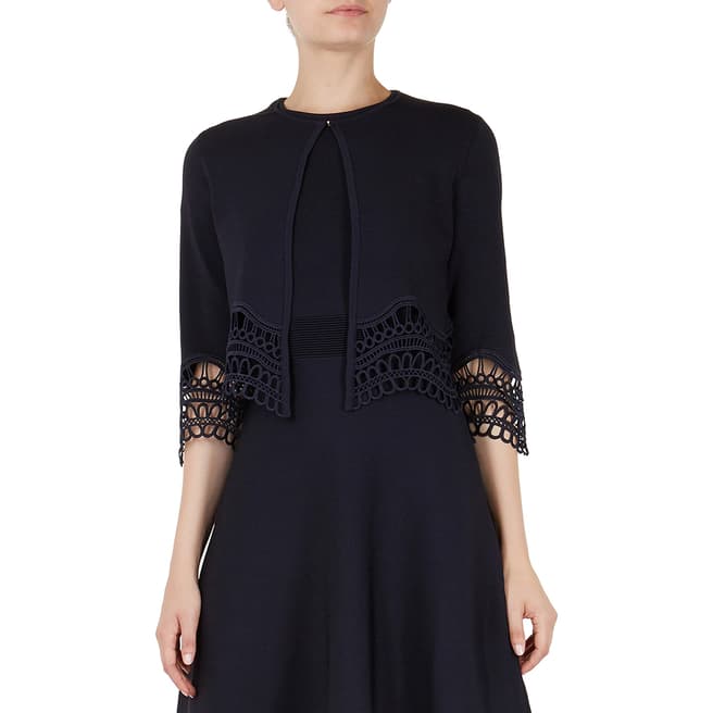 Ted Baker Navy Rajeen Lace Cardigan
