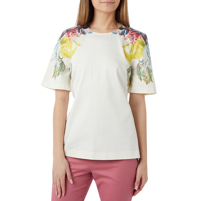 Ted Baker White Bonnay Tie Cotton Top