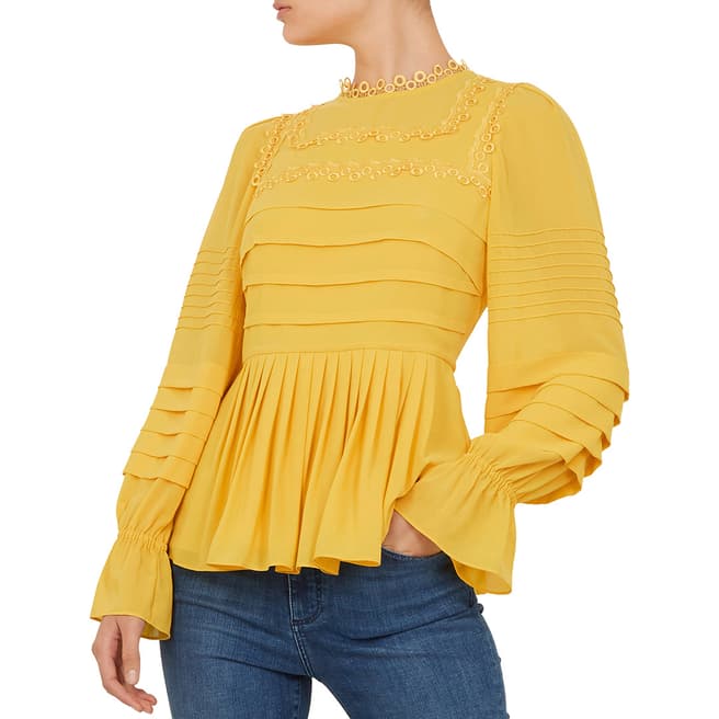 Ted Baker Yellow Roobee Blouse