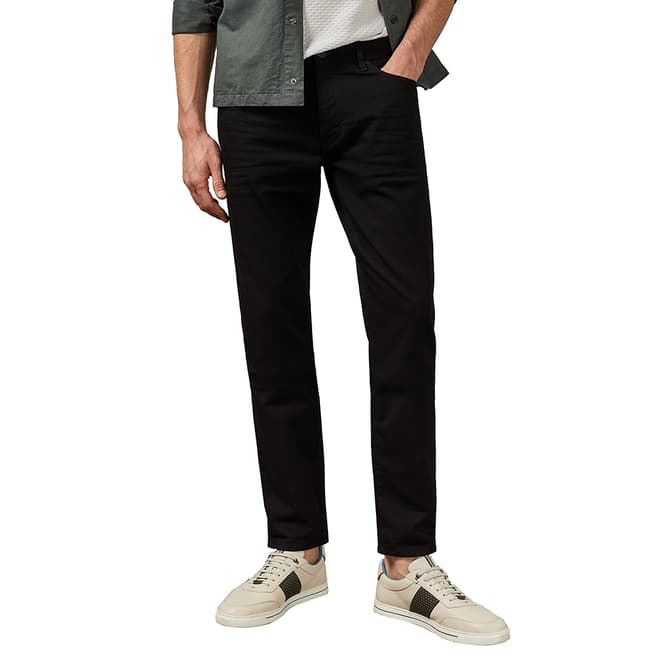 Ted Baker Black Sherios Straight Stretch Jeans