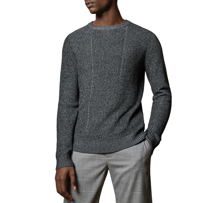 Ted Baker Charcoal Mixme Crew Neck Jumper