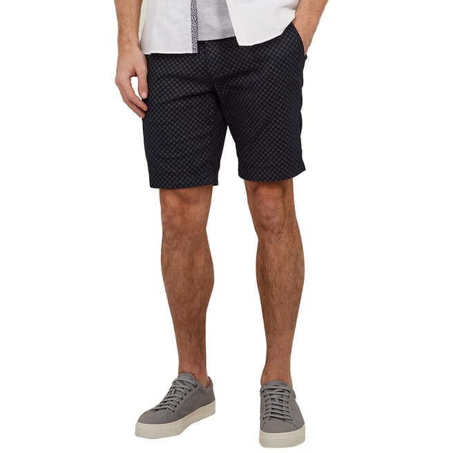 Ted Baker Navy Italie Cotton Stretch Shorts