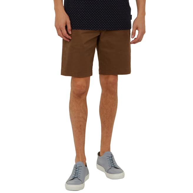 Ted Baker Tan Proshor Cotton Stretch Chino Shorts