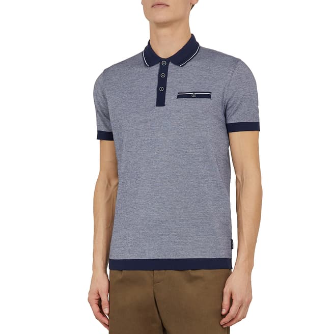 Ted Baker Navy Troop Cotton Polo Shirt