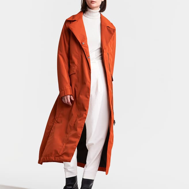 Didriksons Red Longline Trench Coat