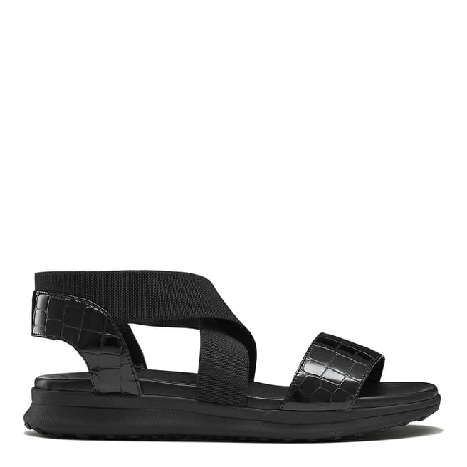 Russell & Bromley Black Tristate Stretch Strap Sandals