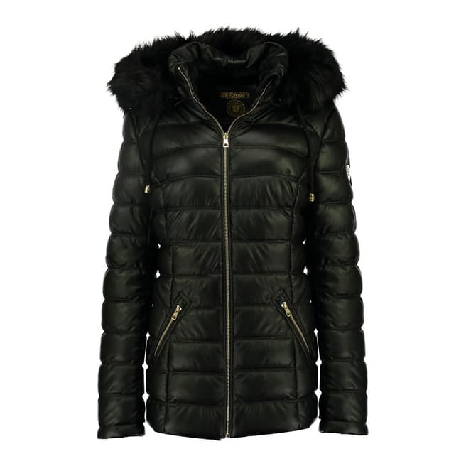 Geographical Norway Black Bouchon Parka Jacket