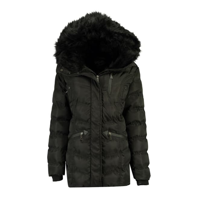 Geographical Norway Black Doctor Parka Jacket