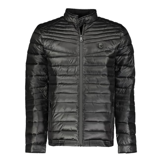 Geographical Norway Men's Aluminium Black Hooded Jacket 