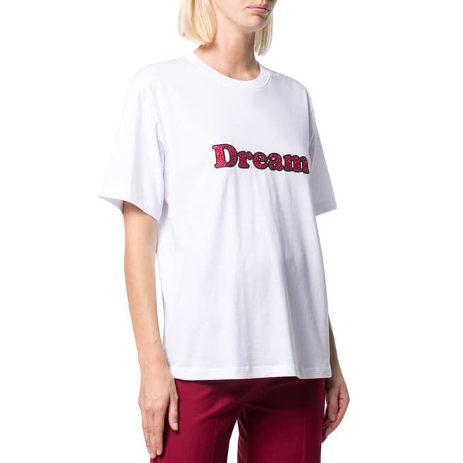 VICTORIA, VICTORIA BECKHAM White/Red Dream Cotton T-shirt