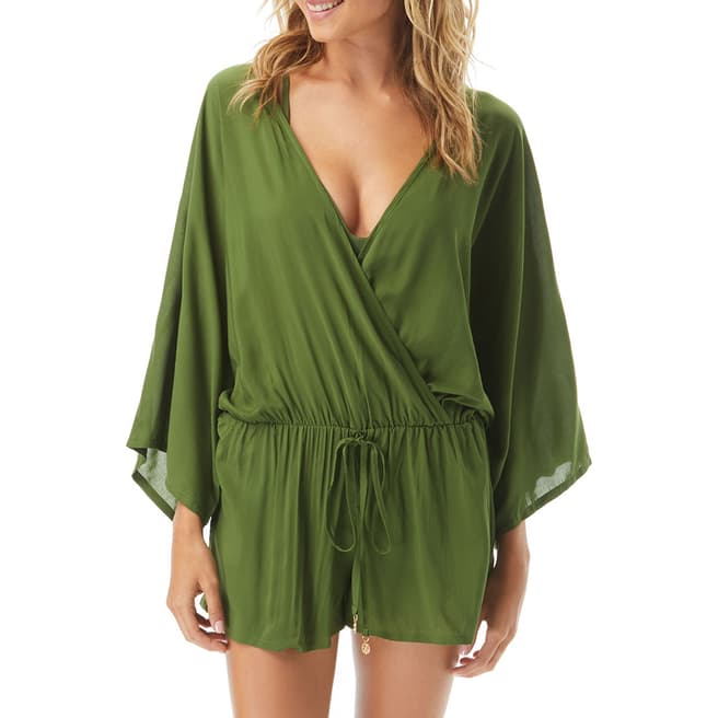 Vince Camuto Fern Tropic Tones Cover Up Romper