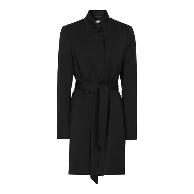 Reiss Black Maisie Wool Blend Coat