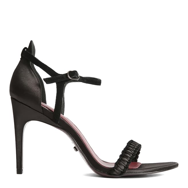 Reiss Black Linette Woven Strappy Sandals