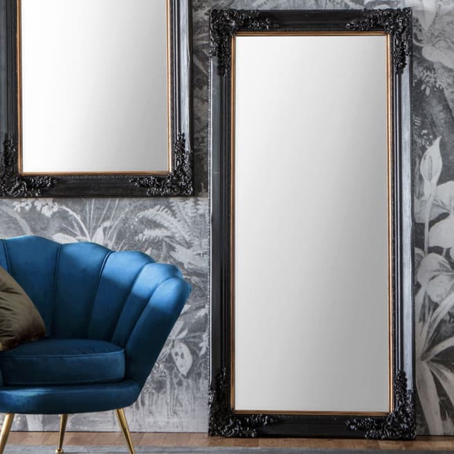Gallery Living Harrison Leaner Mirror Antique Black 800x1665mm