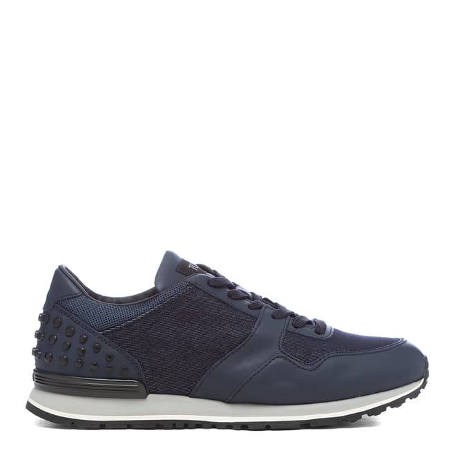 Tod's Navy Sporty Suede Sneakers