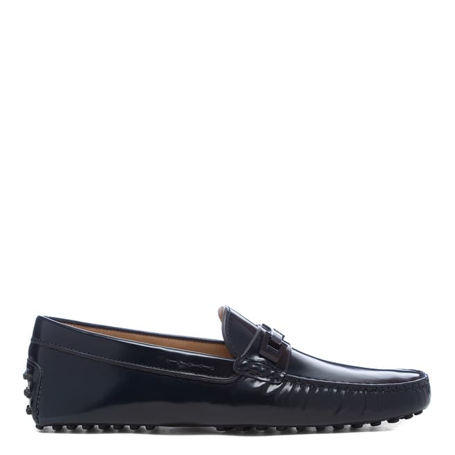 Tod's Navy Patent Gommini Driver Loafers