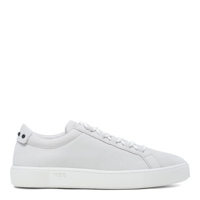 Tod's White Suede Lace Up Sneakers