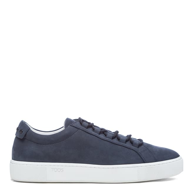 Tod's Blue Leather Lace Up Sneakers