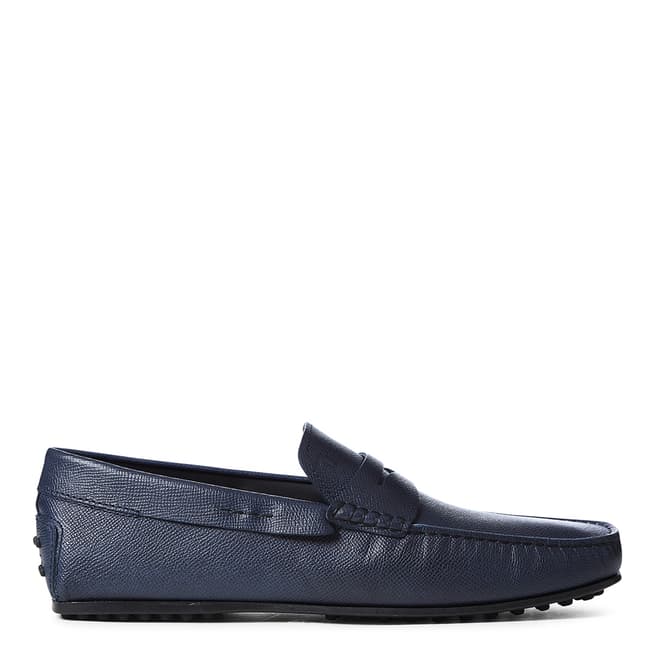 Tod's Blue Leather Classic Gommini Loafers