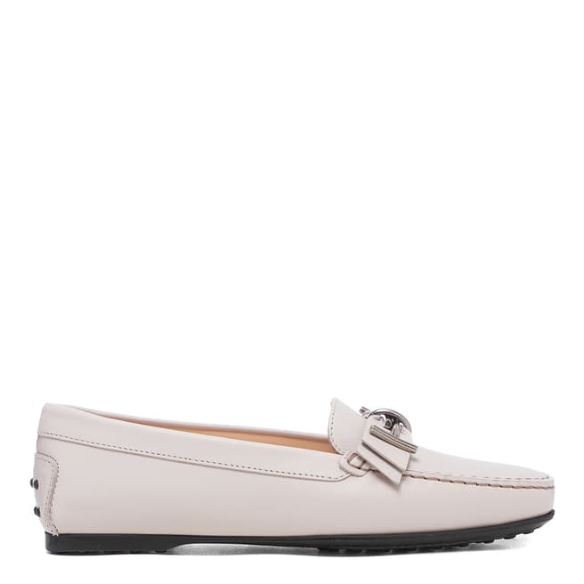 Tod's Light Pink Leather Mosto Loafers