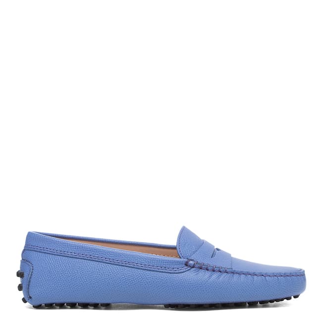 Tod's Blue Leather Gomino Driving Loafers