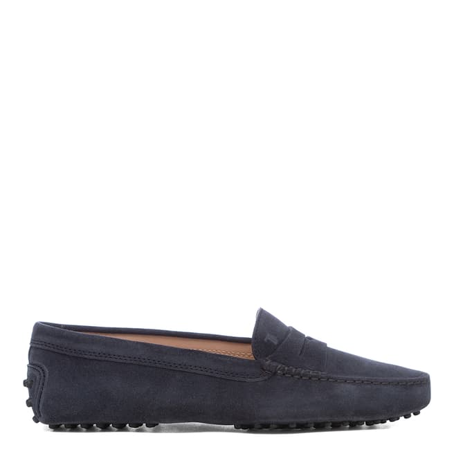 Tod's Navy Suede Gomino Driving Loafers