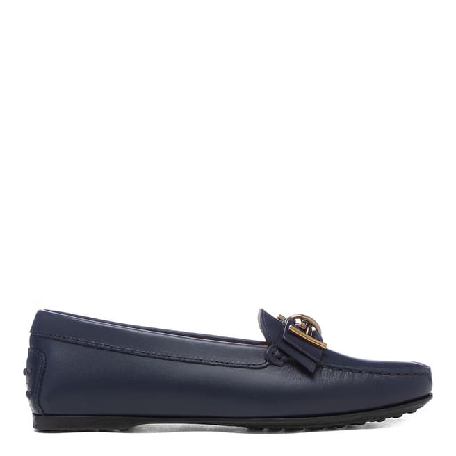 Tod's Navy Leather Mosto Loafers