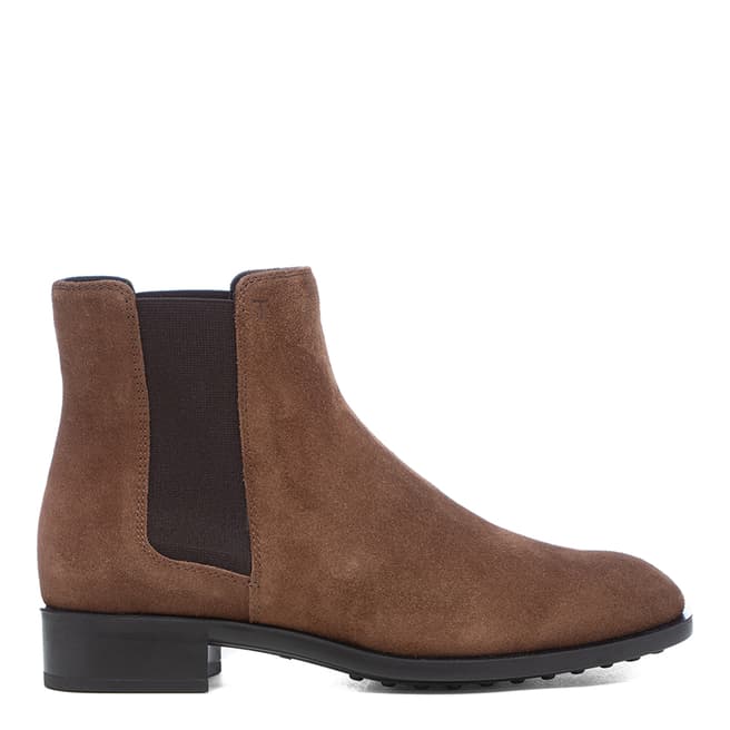 Tod's Mushroom Suede Tronchetto Ankle Boots