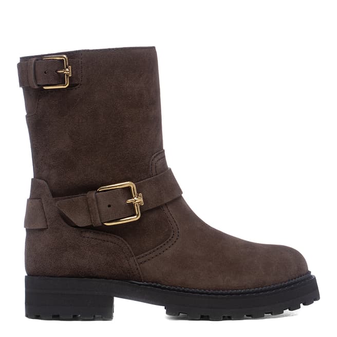Tod's Brown Basso Biker Ankle Boots