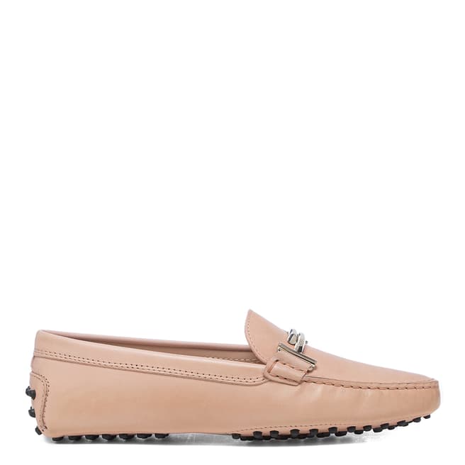 Tod's Pink Rosa Kiss Gommini Driver Loafers