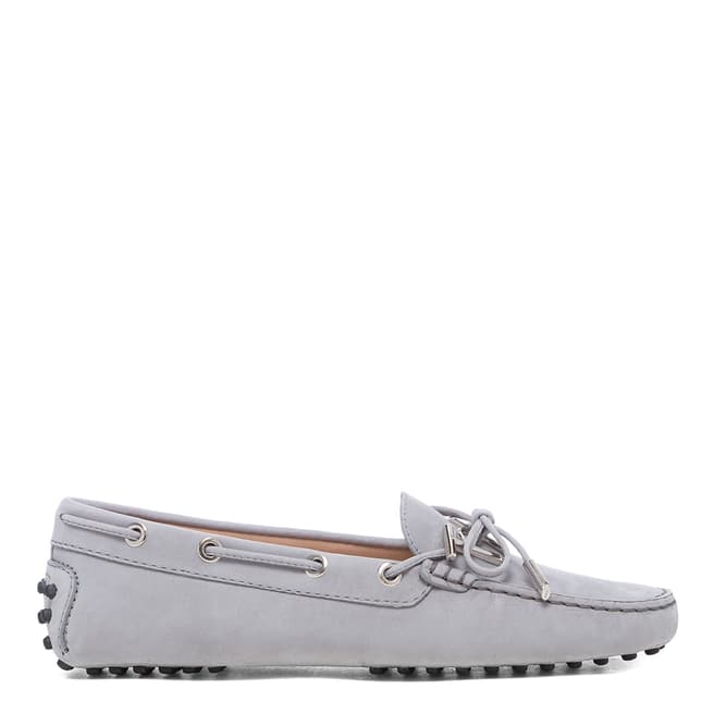Tod's Grey Suede Gomino Driving Loafers