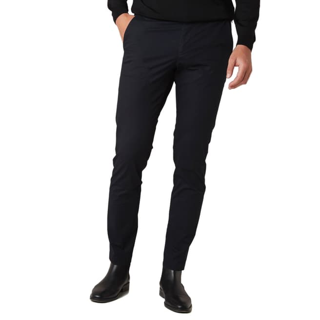 BOSS Navy Kaito3-Travel2 Stretch Cotton Trousers