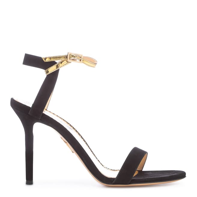 Charlotte Olympia Black/Gold Quintessential Heeled Sandal