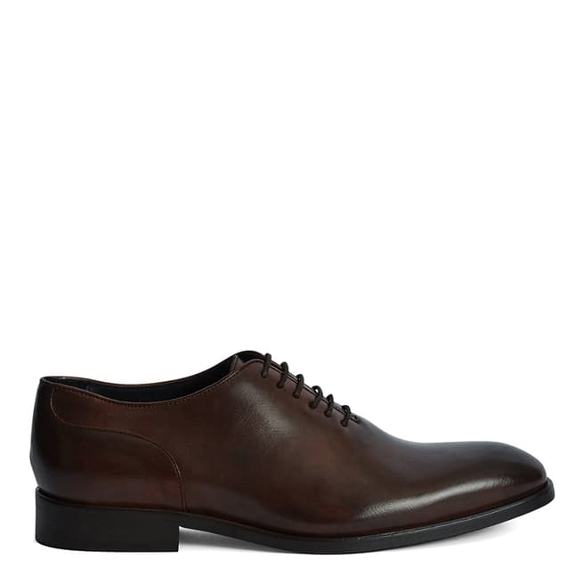 Reiss Dark Brown Leather Bay Shoe