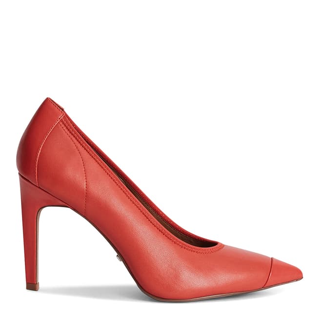 Reiss Coral Lowri Leather Court Shoes