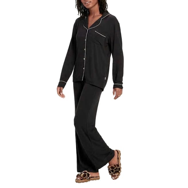 UGG Black Lenon Long Pyjama Set