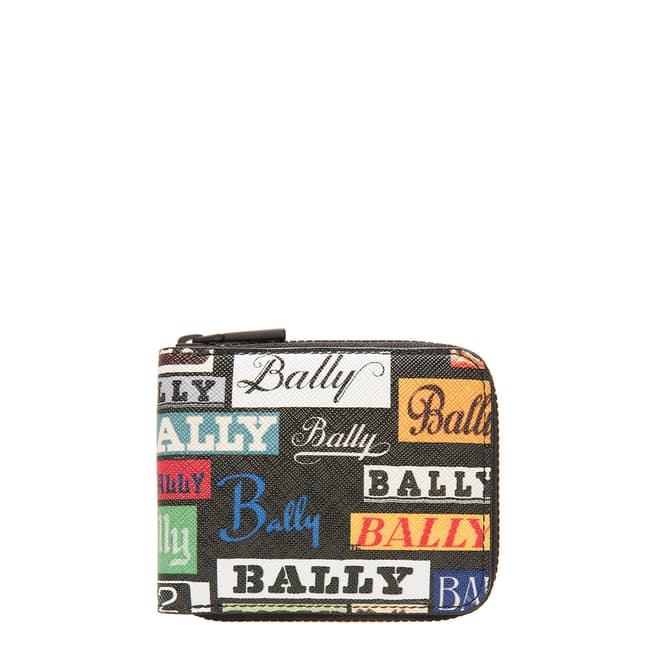BALLY Multi/Black Benner Zip Around Wallet