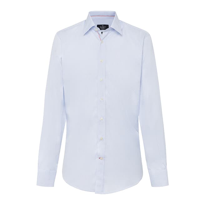 Hackett London Blue Check Broads Slim Cotton Shirt