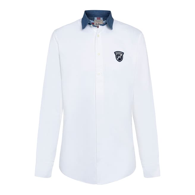 Hackett London White Denim Collar Over Shirt