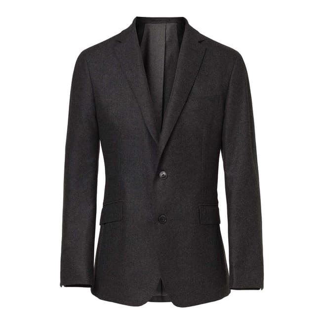Hackett London Grey Double Faced Flannel Jacket