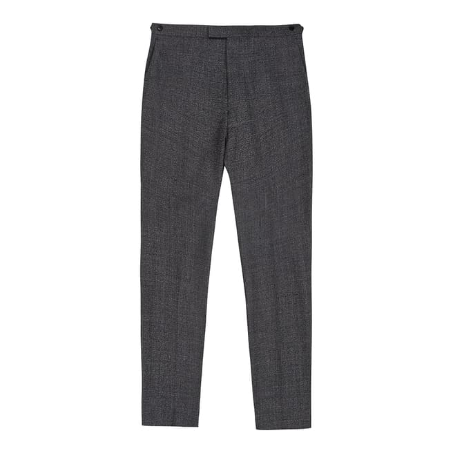 Reiss Charcoal Move Slim Wool Blend Trousers