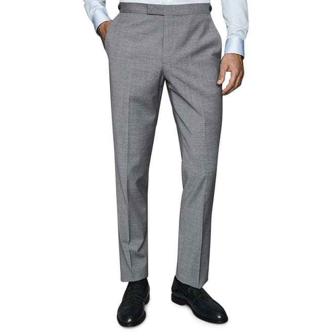 Reiss Grey Hope Wool Blend Suit Trousers