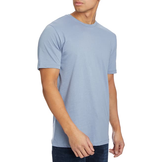Reiss Light Blue Dawn Cotton Blend T-Shirt
