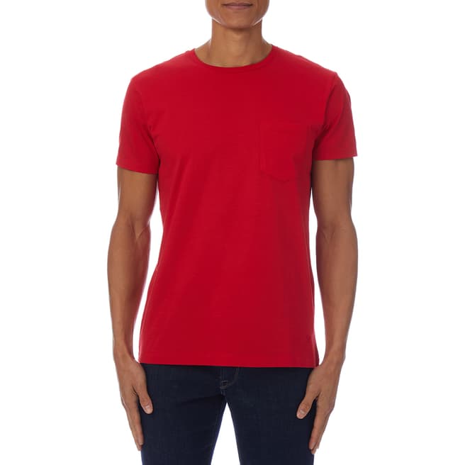 Hackett London Red Pocket Cotton T-Shirt